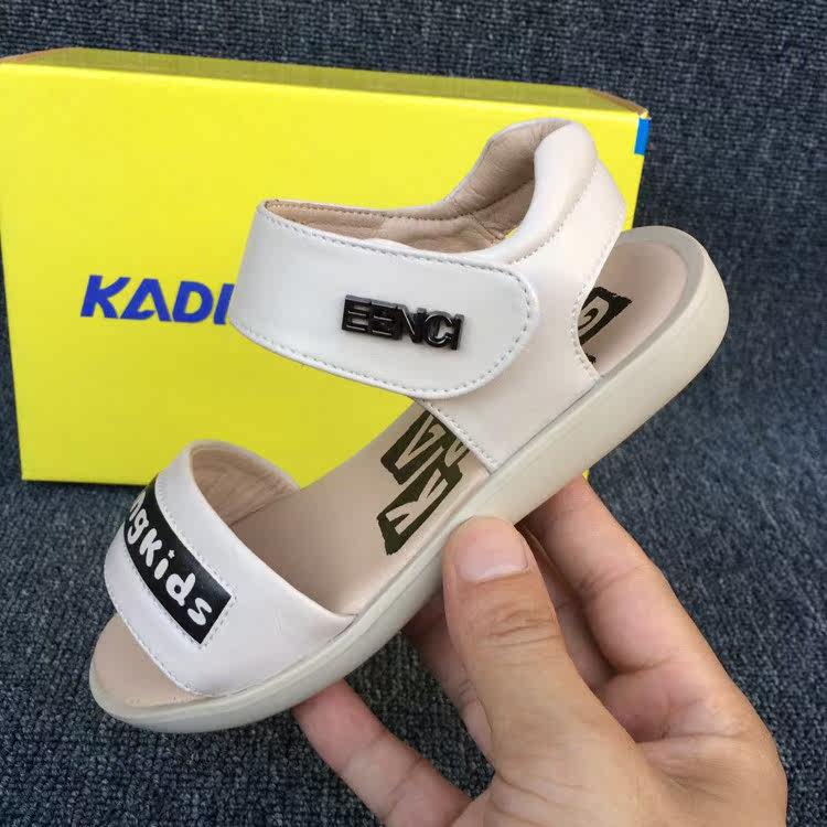 凉鞋童鞋2021夏季新款卡丁女童防滑真皮皮儿凉鞋