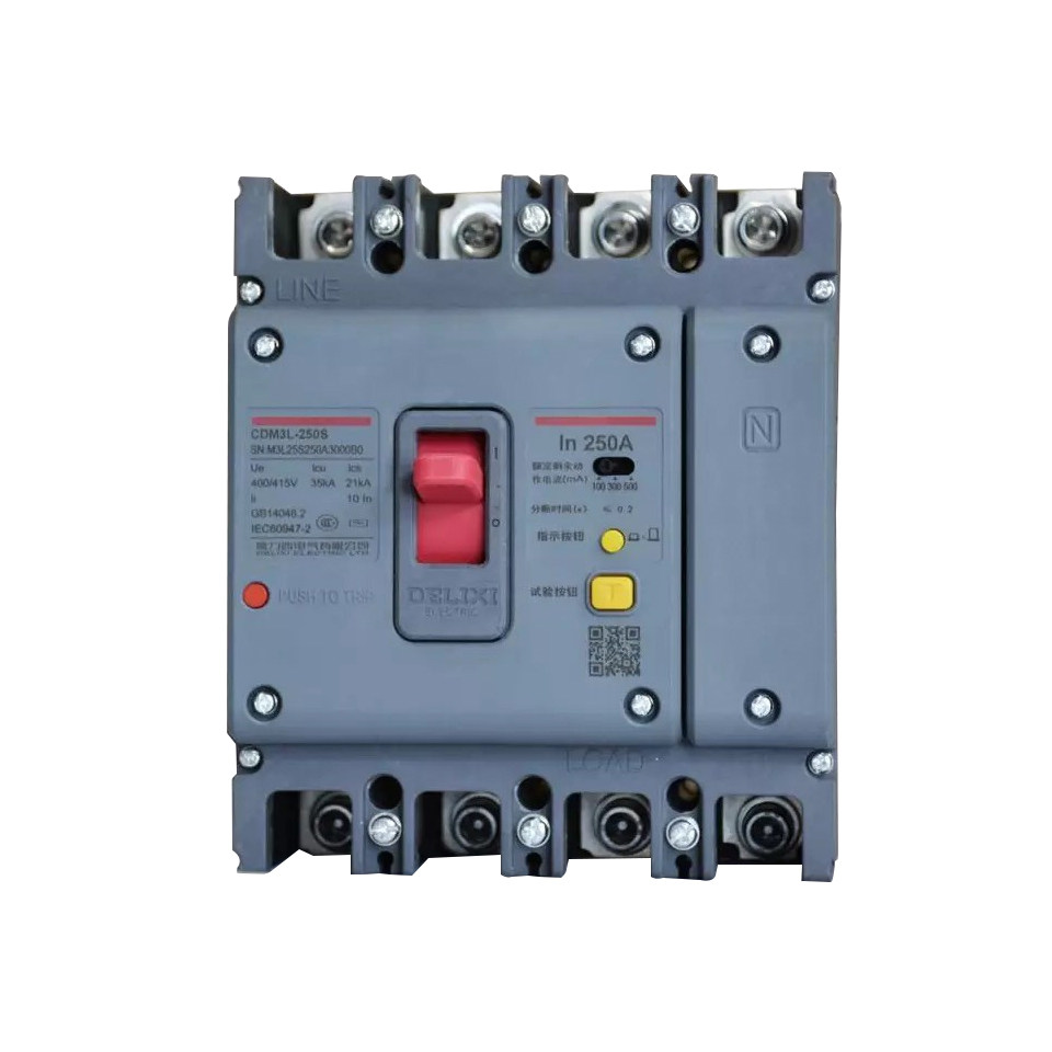 德力西三相四线空气开关漏电保护器塑壳cdm3l160a250a400a漏电保护器