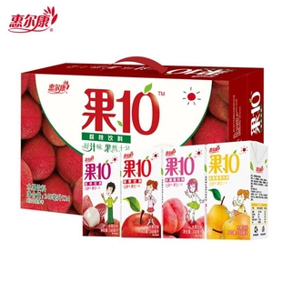 惠尔康饮料荔枝水蜜桃苹果饮248ml24整箱清爽解腻解暑水果饮品