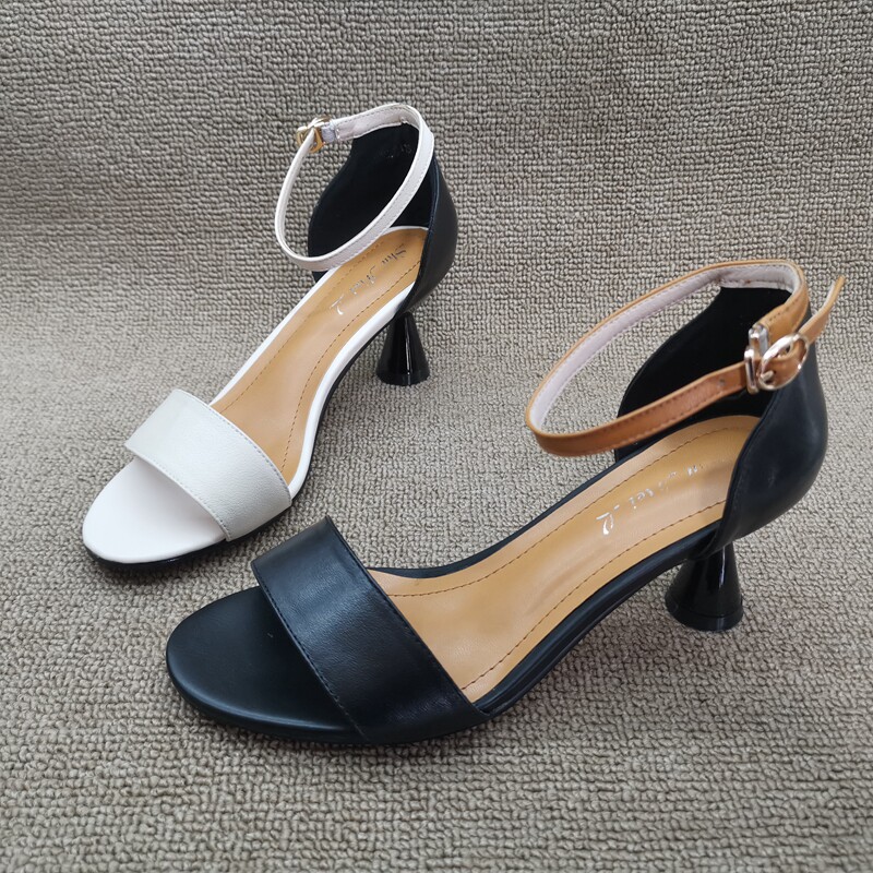 撤柜处理折扣真皮女鞋2020新款露趾时尚优雅时装凉鞋