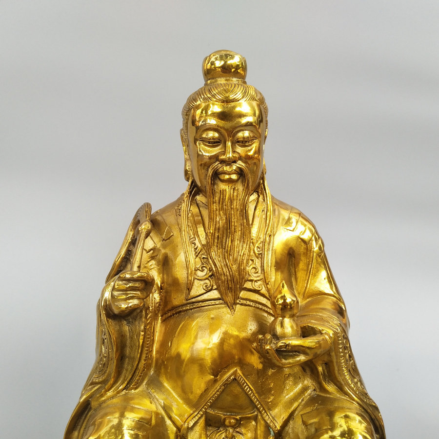 祖师神像摆件三清太上老君坐像风水家居佛堂摆件