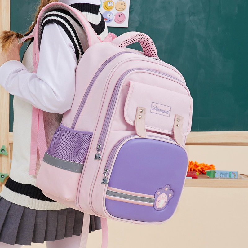 书包软布驼背六年级年级小学生女孩轻便超轻护脊双肩背包