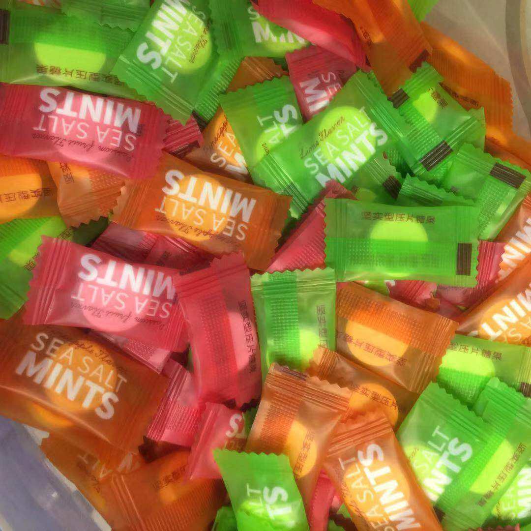 网红mints薄荷糖百香果青柠海盐菠萝薄荷糖散装包装500g袋包邮