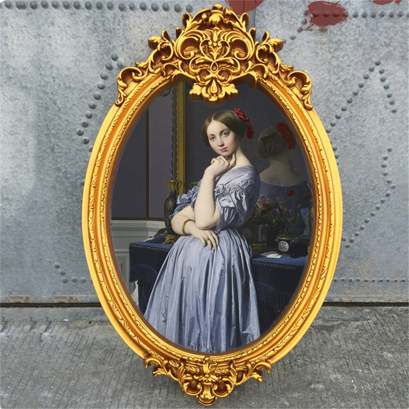 画框欧式复古油画椭圆形婚庆相框挂墙ktv酒店相框