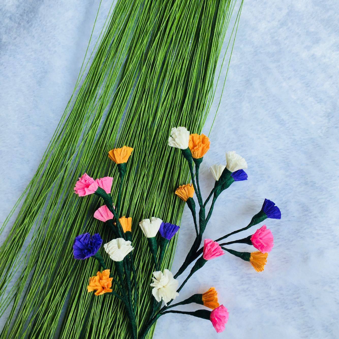 26号花杆铁丝花艺细铁丝纸包绿铁丝网花纸花材料diy手工叶脉铁丝