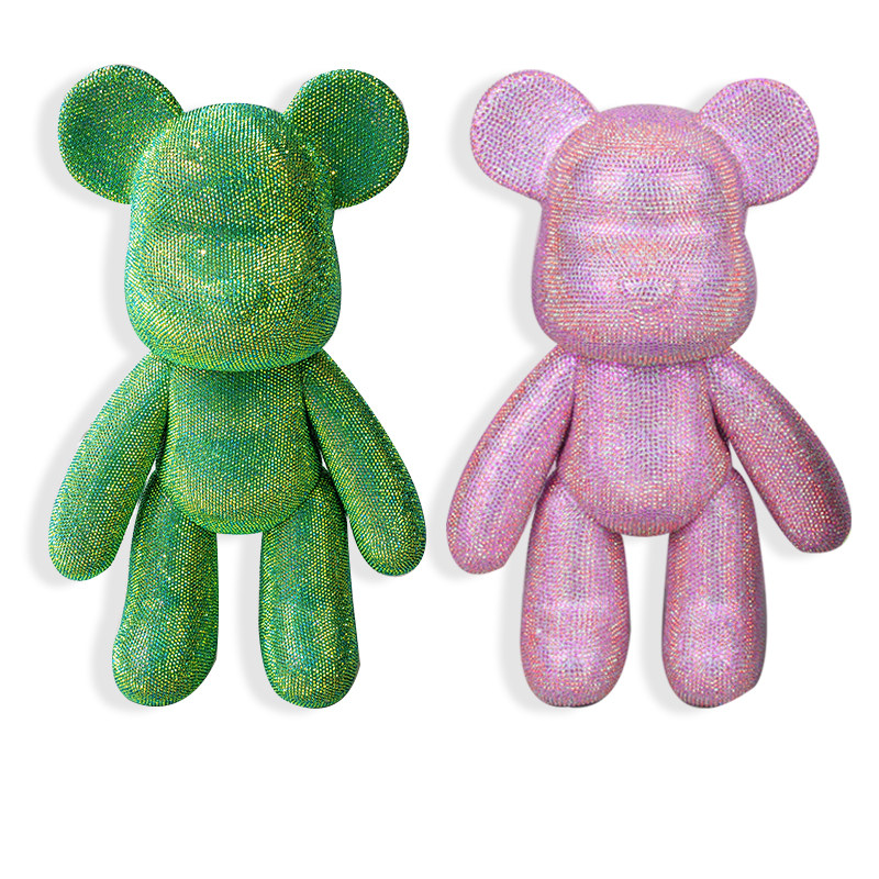 手工粘钻情人节可爱熊可爱玩偶贴钻公仔包女材料创意玩偶