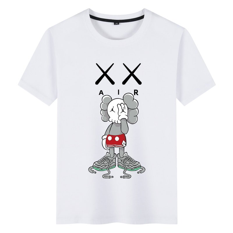 短袖kaws公仔同款潮胖恤衫加肥加大夏季新款t恤
