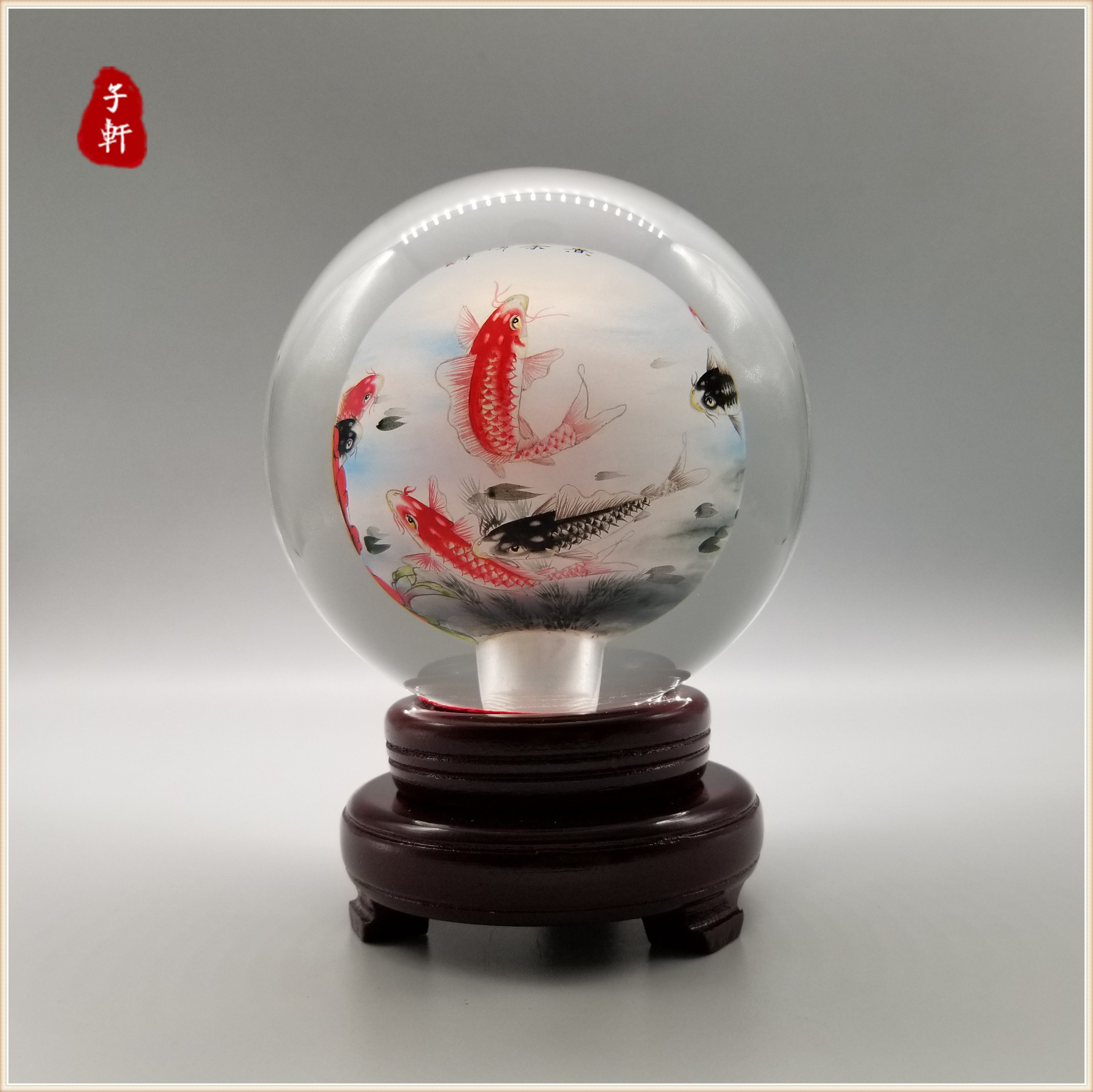 衡水旋转内画水晶球结婚结婚礼礼物高档商务礼品家庭内画鼻烟壶