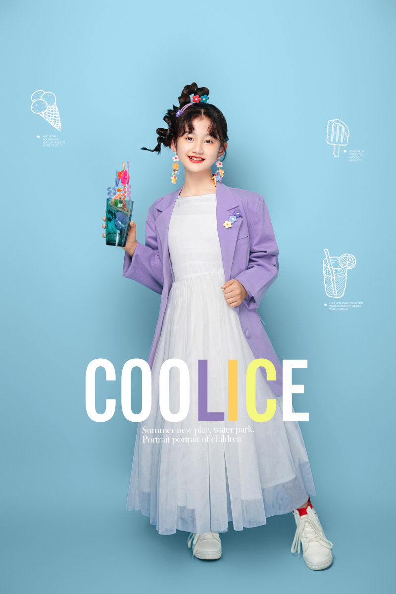 2020新款儿童摄影服装影楼主题服饰时尚杂志封面礼服大童女孩衣服