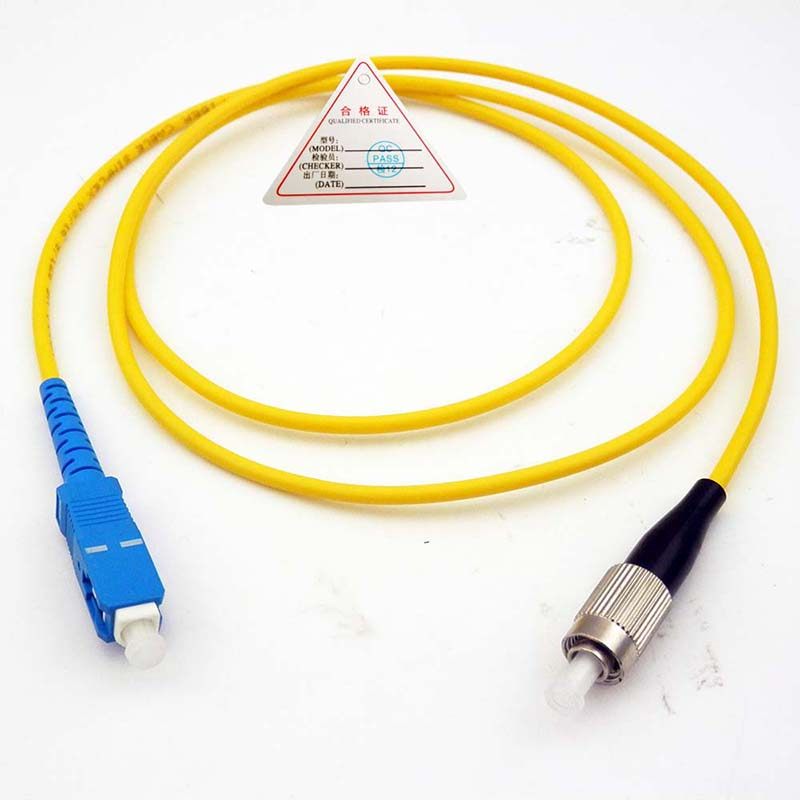 sc单头连接线光猫跳纤尾光纤跳线单模80米转圆头小方光纤跳线