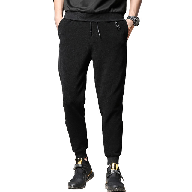 Men's casual trousers wool sports pants loose bouquet hahad pants autumn and winter fees plus velvet pants trend Men's casual trousers wool sports pants loose bouquet hahad pants autumn and winter fees plus velvet pants trend
