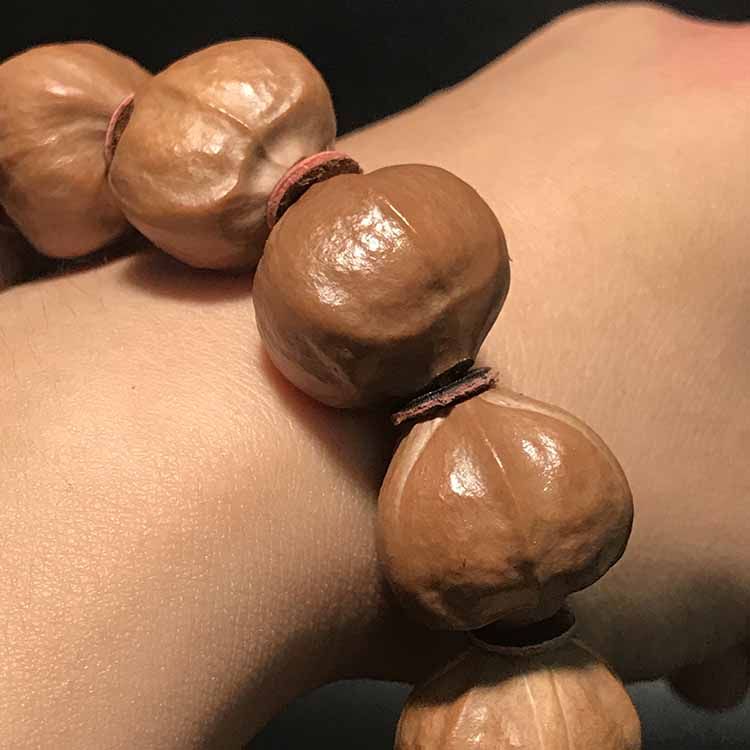 橄榄核雕原料蒜头核手串老油核原手链男女女款佛珠