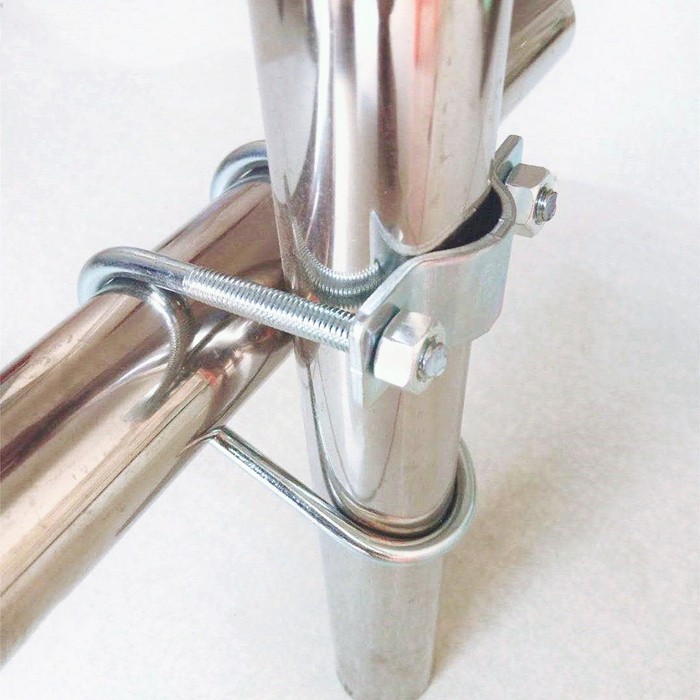 母猪产床配件十字u型管卡养殖场双u大棚养殖畜牧限位栏水管卡扣