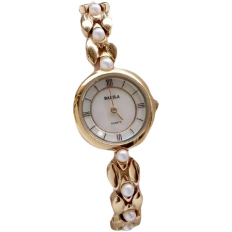 日本御家同款正圆强光天然淡水珍珠手表时尚国产腕表