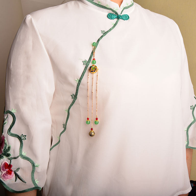 旗袍压襟挂件胸针中式挂坠古典饰品复古古风胸针