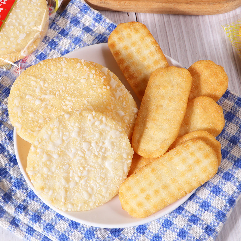 旺旺仙贝雪饼520g2袋整箱膨化儿童饼干小吃膨化食品