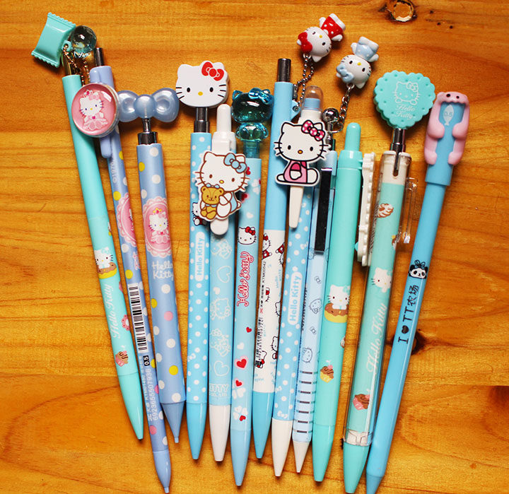 包邮天卓hello kitty活动铅笔kt猫学生可爱凯蒂猫自动铅笔12支0.