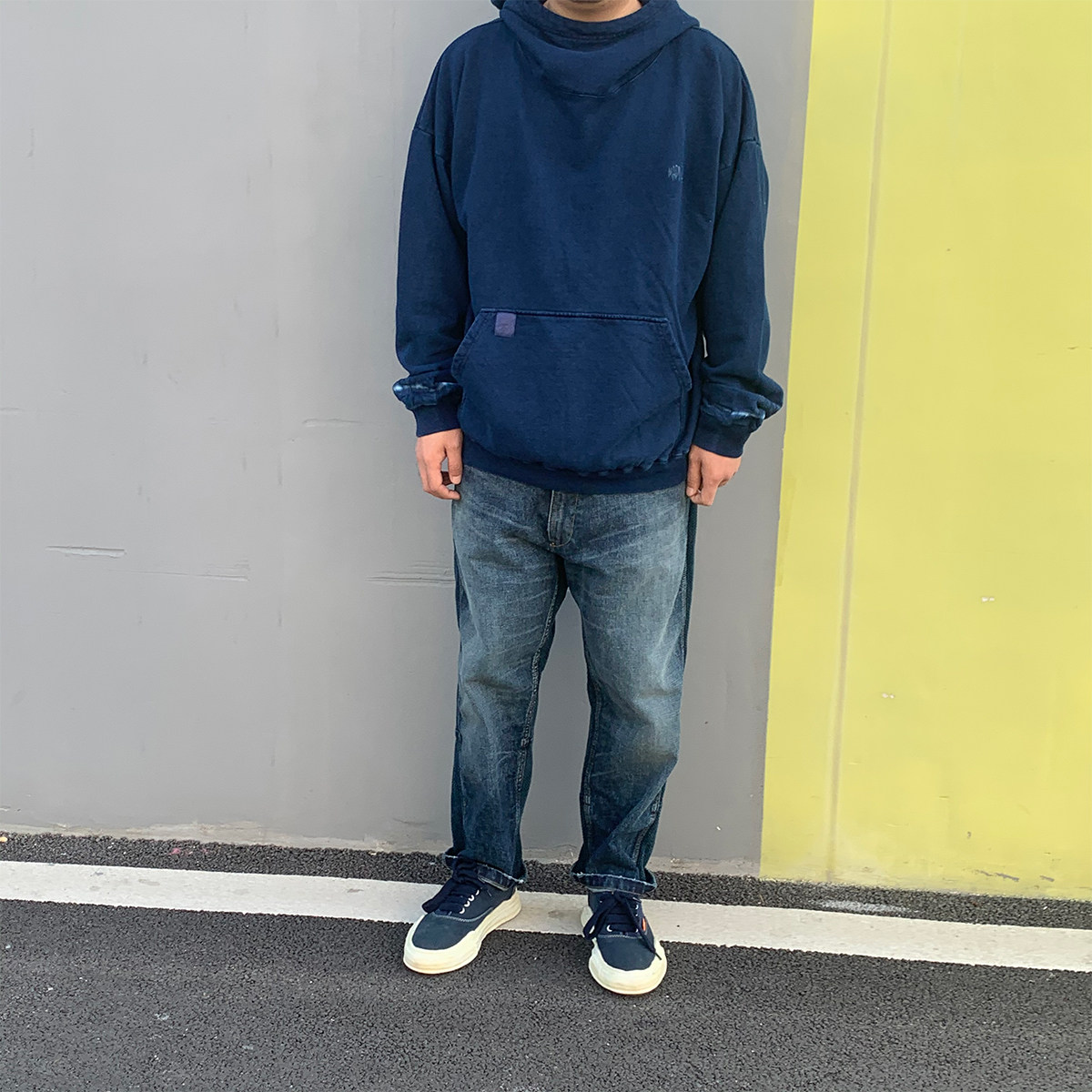 madness余文余文乐乐同拼接剑道牛仔裤2020年新款加厚牛仔裤