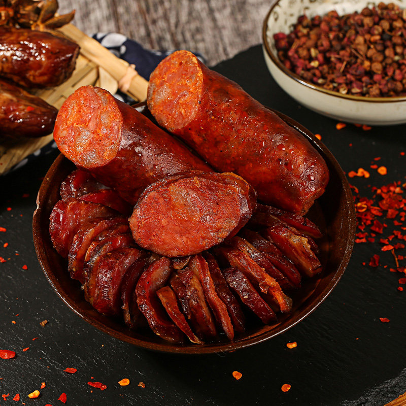 松桂坊 麻辣香肠400g川味腊肠四川特产熏肠熏肉农家香肠腊肉饭