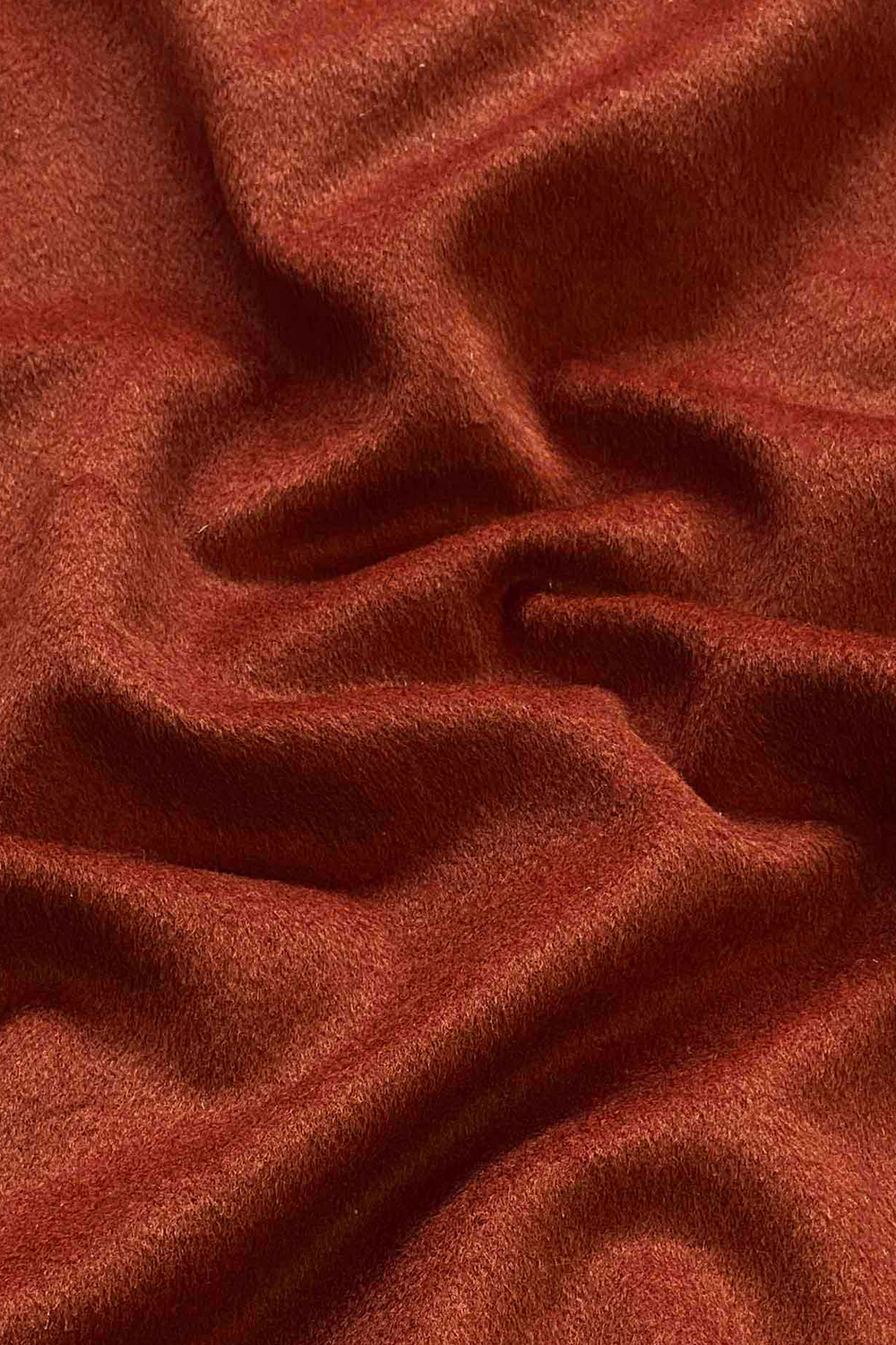 轻奢优质焦糖色山羊绒羊毛光泽顺毛呢布料大衣外套汉服袄秋冬面料