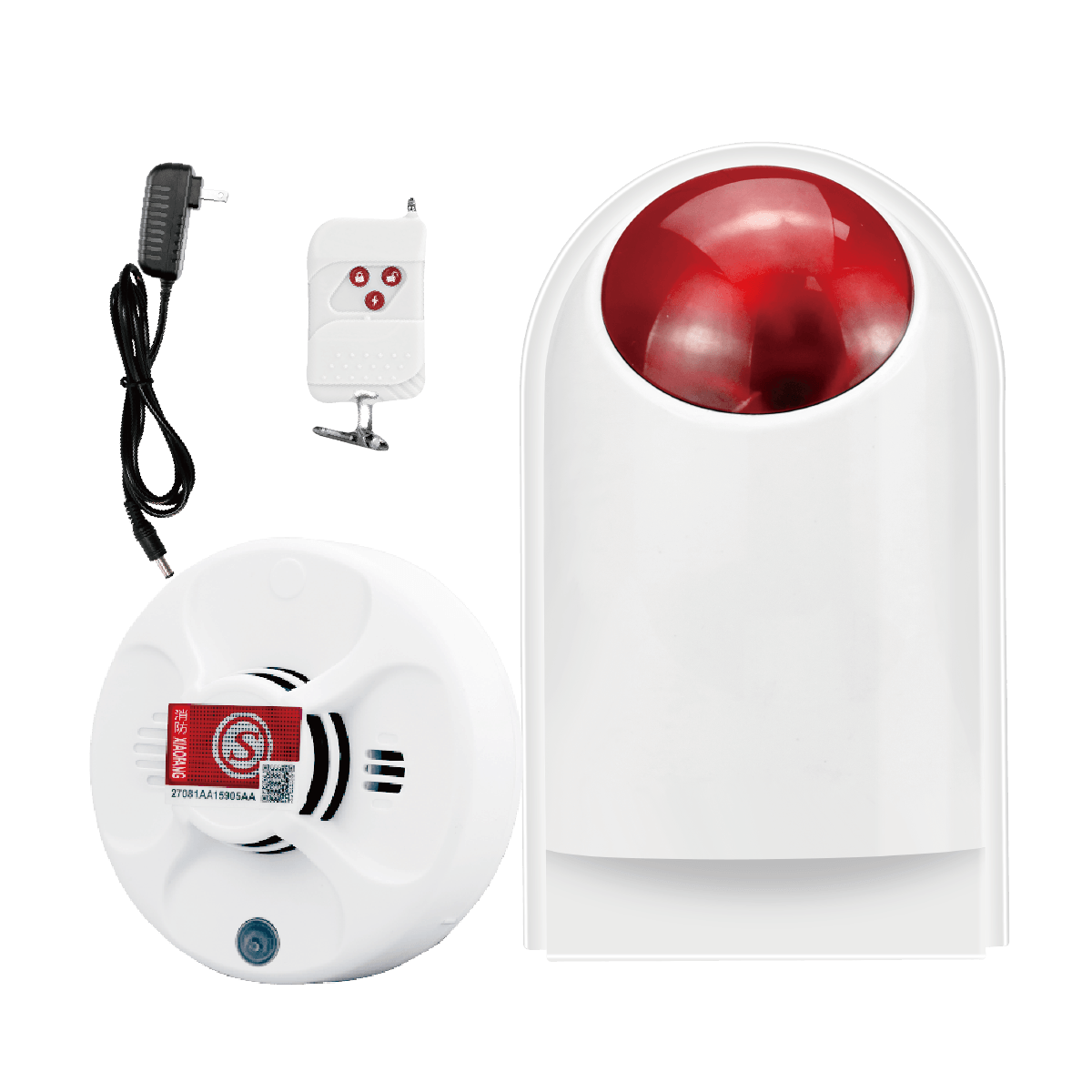 仓库无线智能烟感器烟感应报警器消防专用3c烟雾报警器