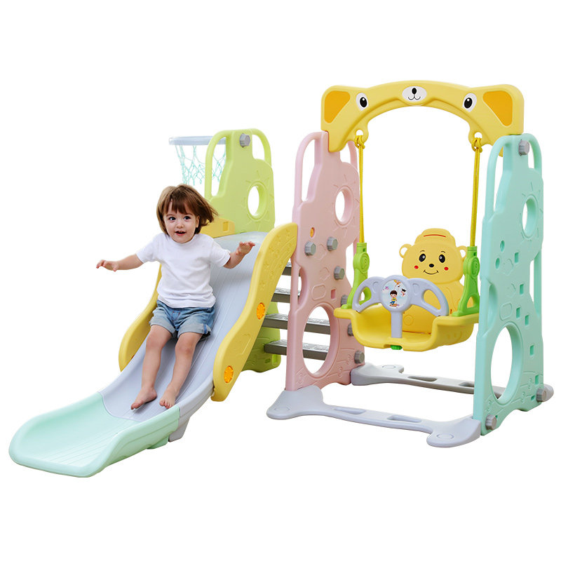 诺澳 儿童室内滑梯家用小孩滑滑梯宝宝秋千组合塑料玩具