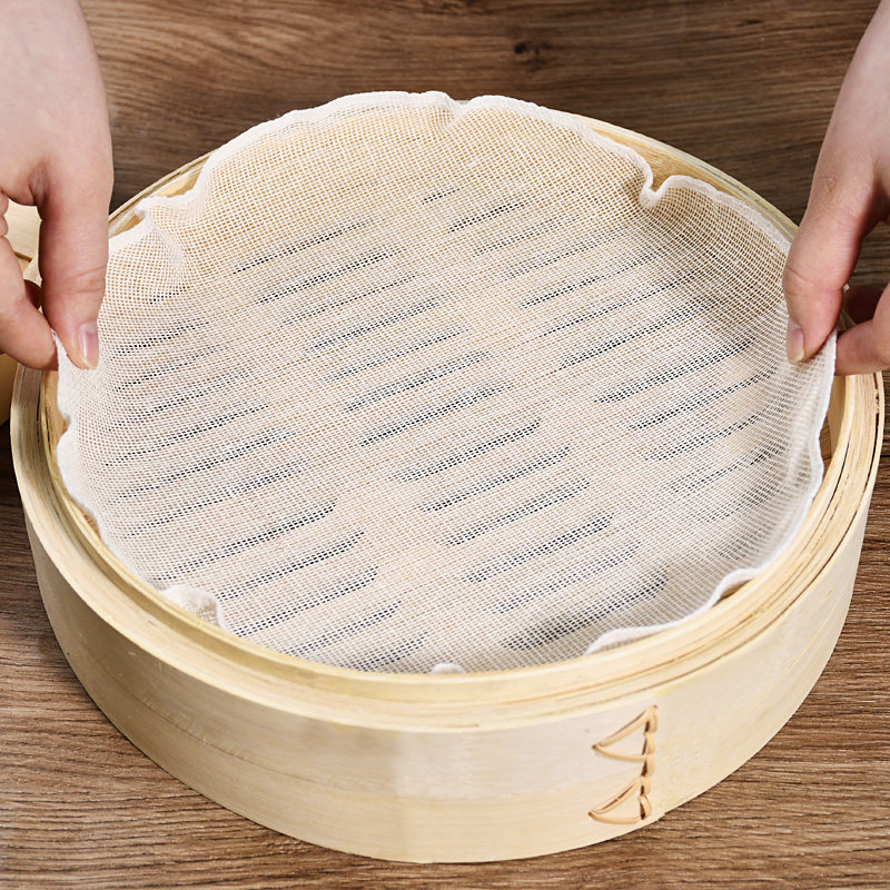 不粘圆形纯棉蒸锅纱布笼屉包子蒸布蒸笼布蒸膜烘焙用纸