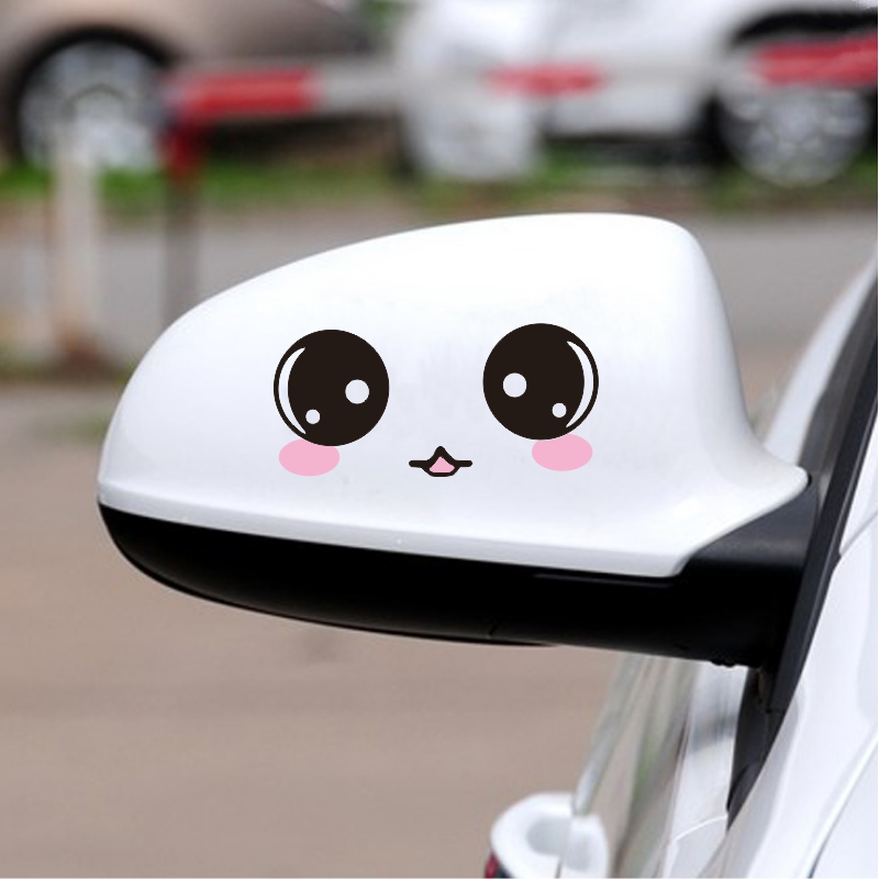汽车后视镜可爱卡通装饰车贴遮挡刮痕个性创意汽车装饰贴