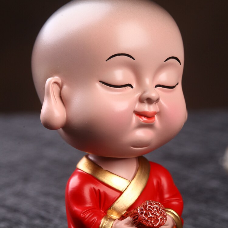 中国国风小沙桌面摆件中式式禅意小和尚泥人泥塑泥人