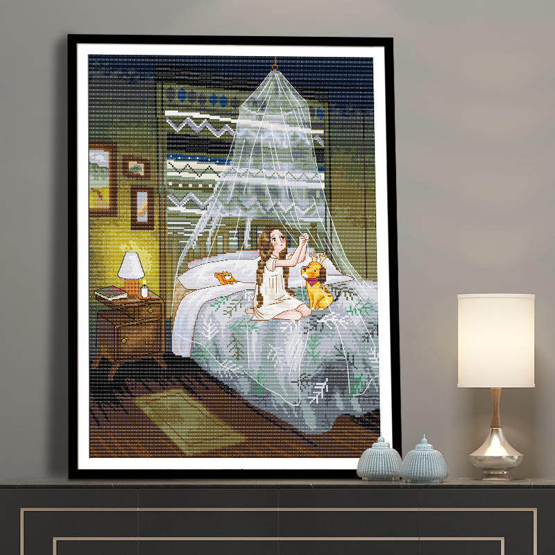 日记森林ks十字绣2020新款线绣房间满绣现代简约十字绣套件