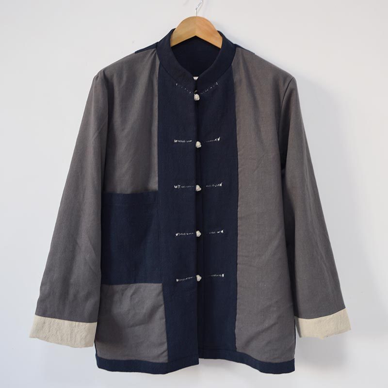 布语原创中式亚麻唐装男士秋季大码国风立领民族服装