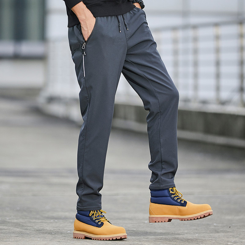 南极人冲锋裤男加绒加厚防水防风宽松软壳登山冲锋裤