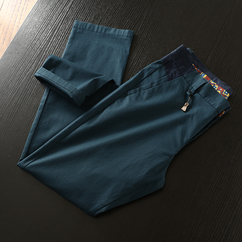 尾单剪标休闲裤男士夏装薄款微弹九分裤通勤休闲青年男裤子薄款