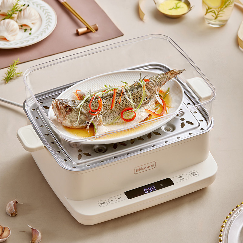 小熊蒸锅智能预约定时保温多功能家用三层大容量电蒸锅