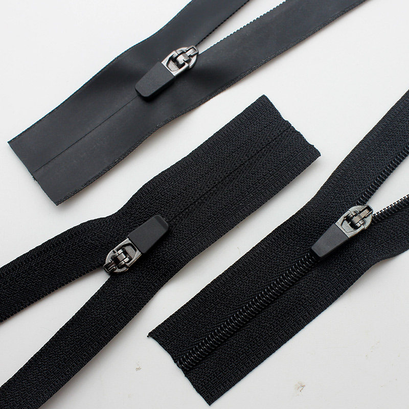 拉链3号尼龙进口防水裤兜口袋包包反面反装拉链