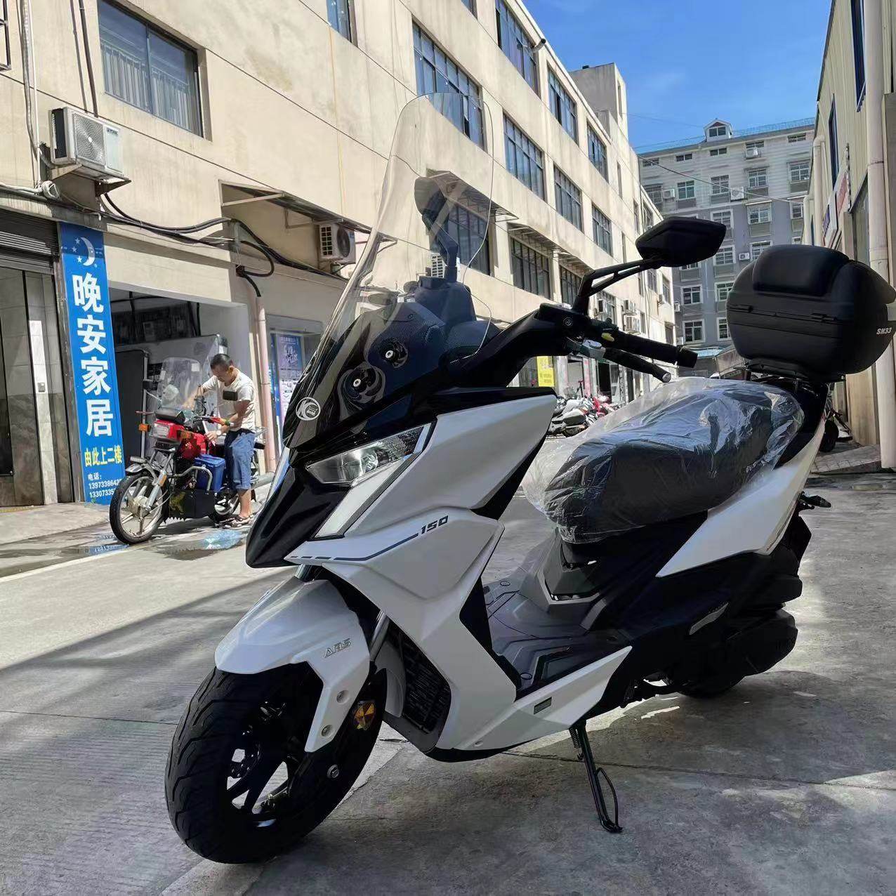 挡风适用光阳rks150改装玻璃racingx150风挡加高加宽摩托车前挡风