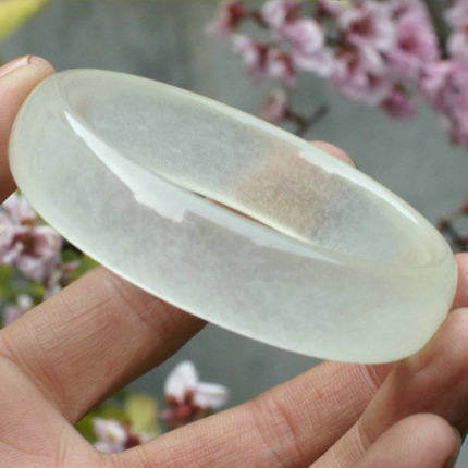 手镯蓝田冰种白色玉镯女款饰品缠丝手饰