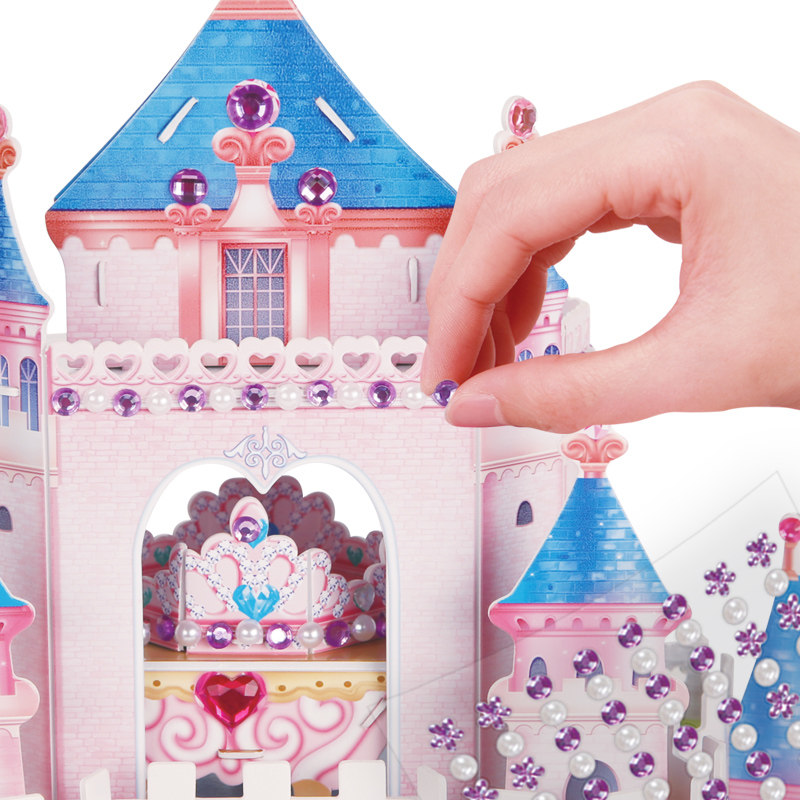 乐立方3d立体拼图巴啦啦小魔仙彩灵堡城堡玩具女孩魔法屋房子手工