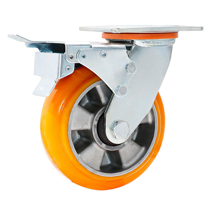 轮子6寸万向轮重型尼龙定向轮4寸5寸8寸平板车小推车轱辘工业脚轮