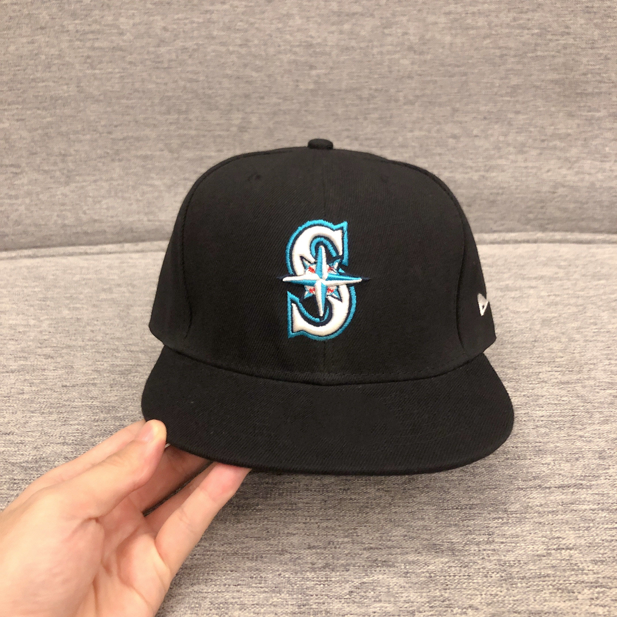 铃木嘻哈调节不可logo标志潮帽一郎平沿全封闭帽子