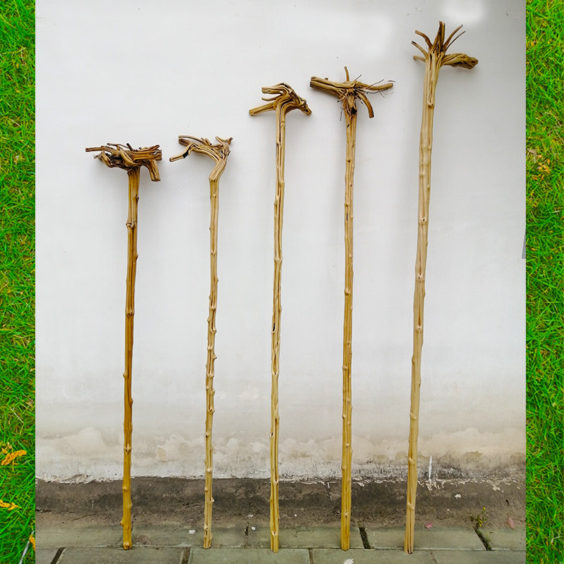 实木天然藤条禅杖拐杖防滑按摩手杖木制拐棍登山杖