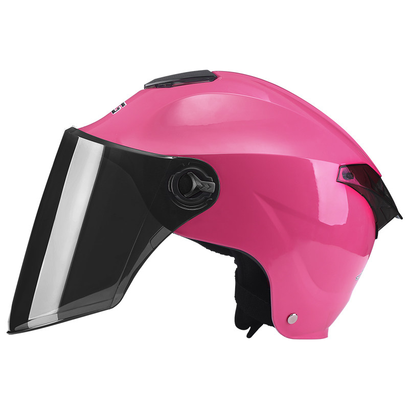 dfg电动电瓶摩托车头盔男女士四季半盔灰冬季全盔保暖冬天安全帽