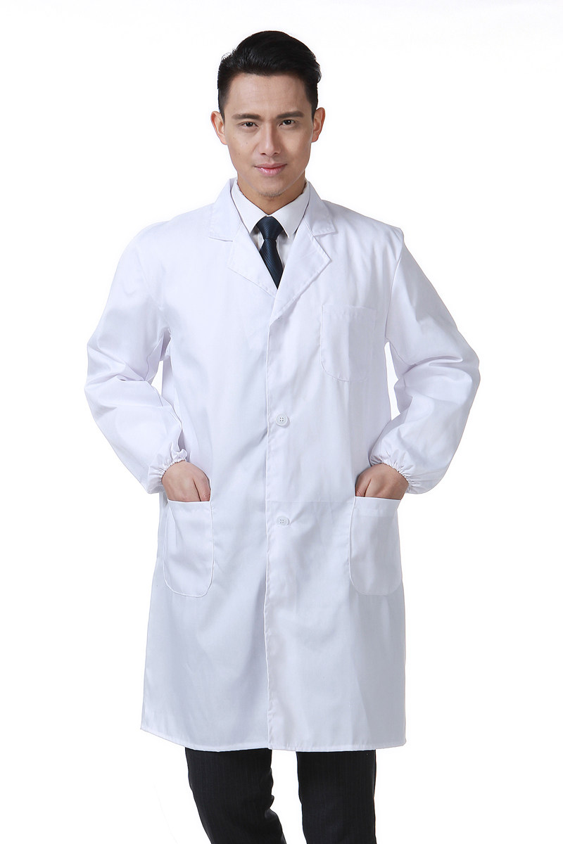 白大褂加厚长袖男女医生护士工作服实验松紧包邮工装制服