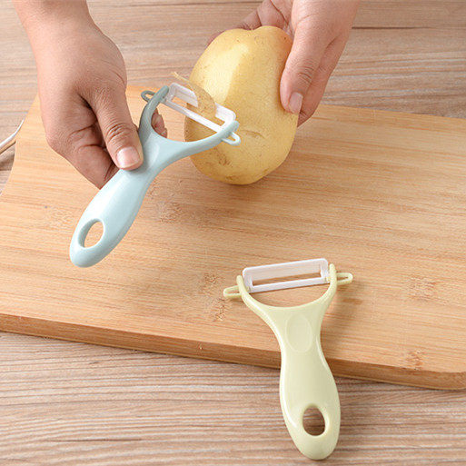 家用简约水果蔬菜削皮刮皮陶瓷塑料手柄瓜果水果削皮器