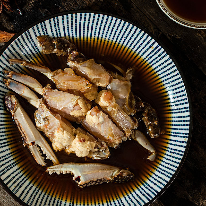 白膏酱蟹整只咸蟹呛蟹醉蟹即食韩国酱母宁波舟山蟹类制品