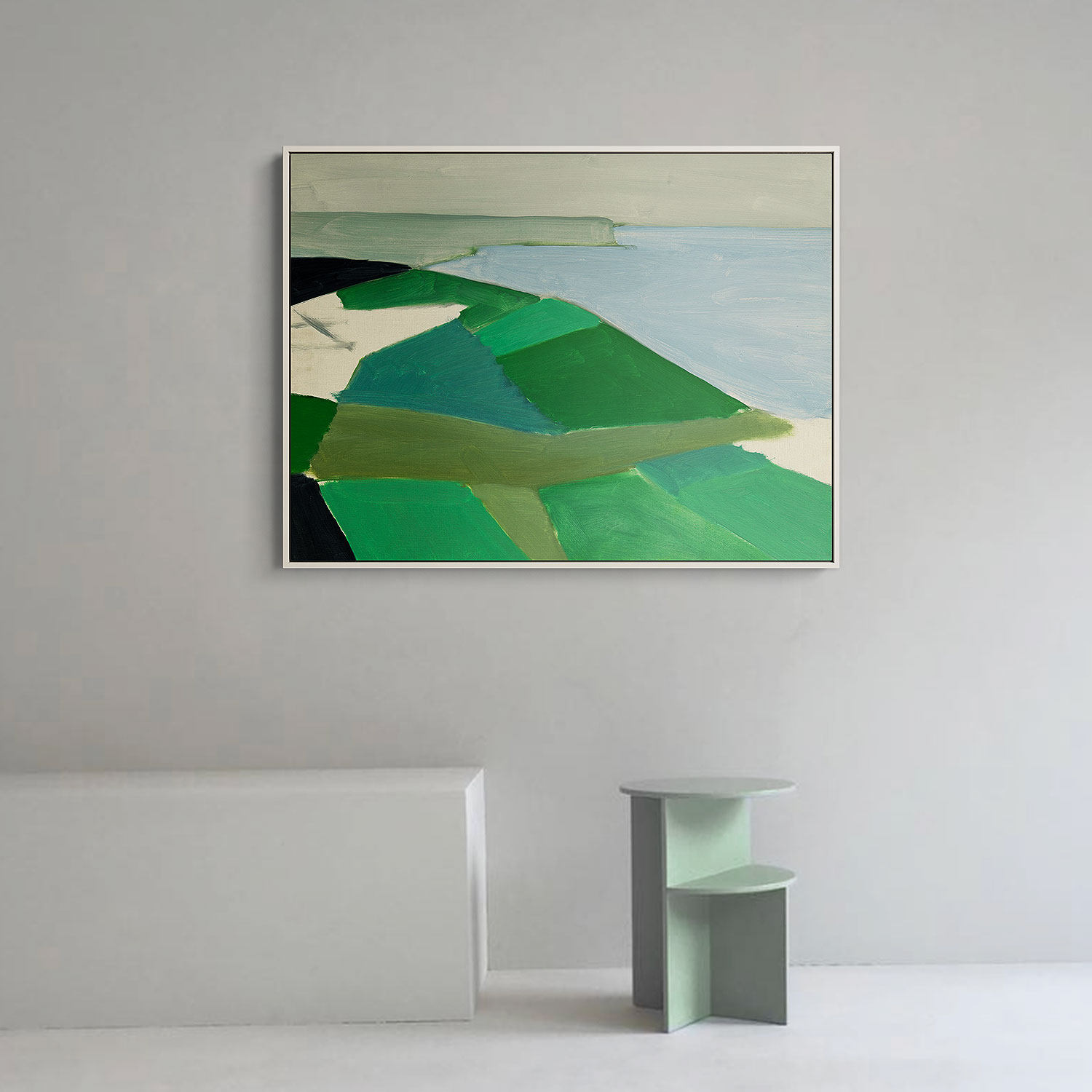 cap blanc nez现代抽象色块风景艺术装饰画客厅现代装饰画