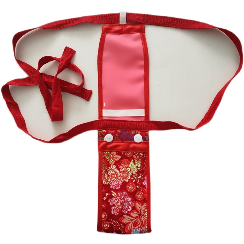 月经带卫生带老式仿古怀旧进口胶皮有插槽缎面性感丁字裤男女通用