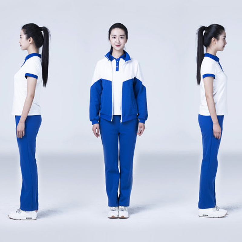 校服春夏男女套装学院风初高中中学生蓝白校园学生校服