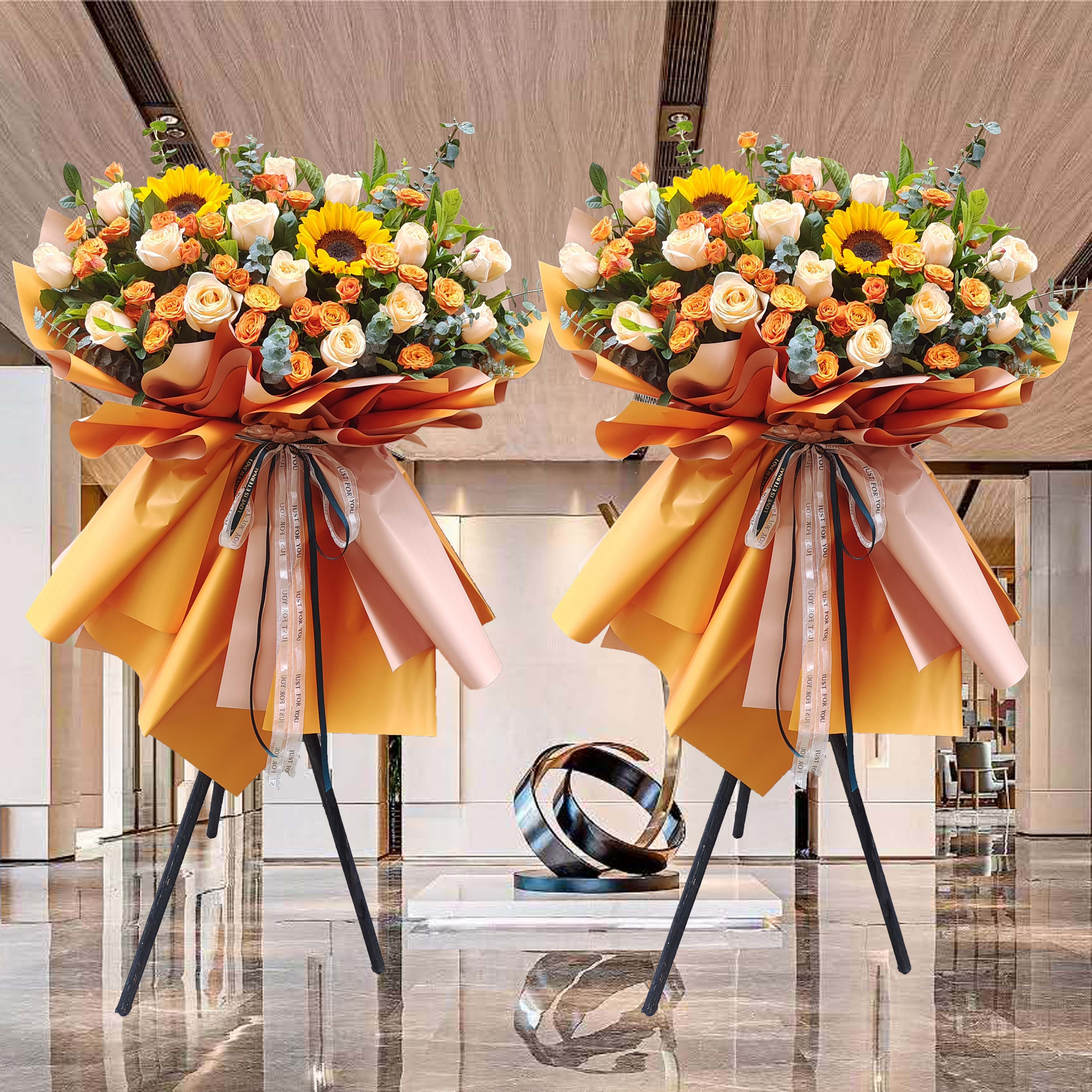 花篮开业鲜花武汉花店同城速递开张乔迁庆典商务用花