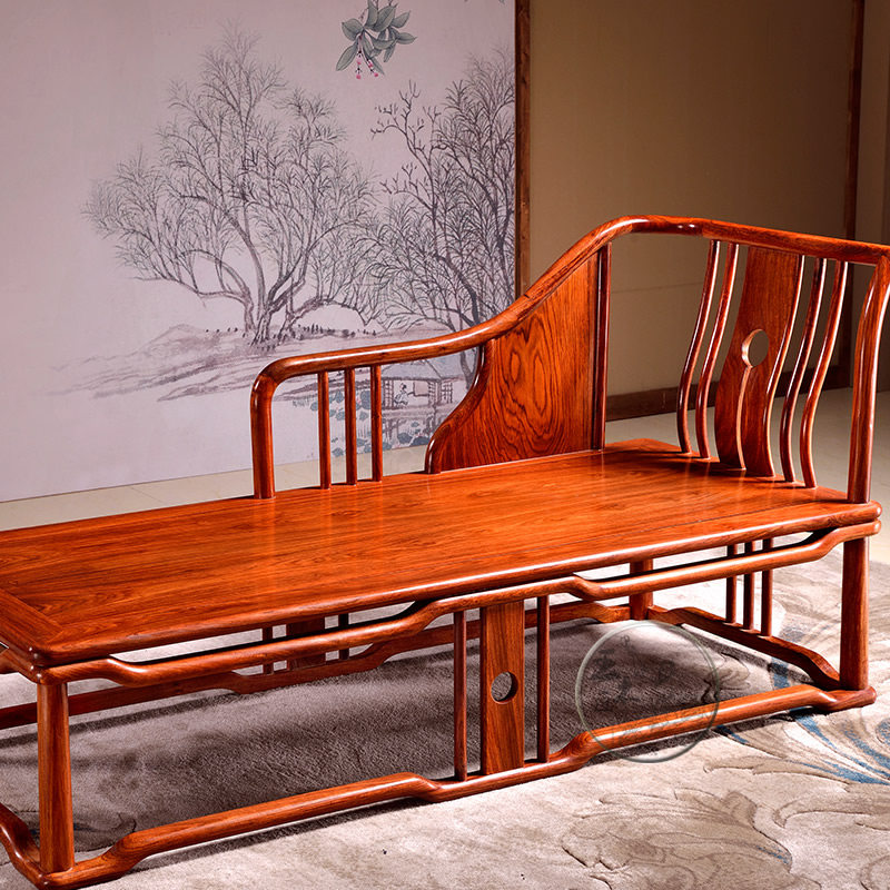 贵妃王木匠刺猬紫檀花梨实木中式躺椅沙发太妃贵妃椅